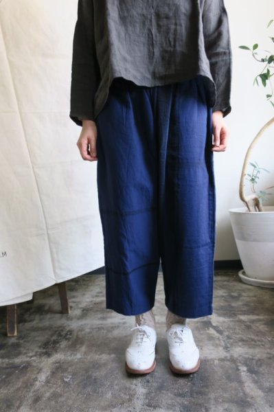 画像1: tamaki niime luzu pants (ネイビー) (1)
