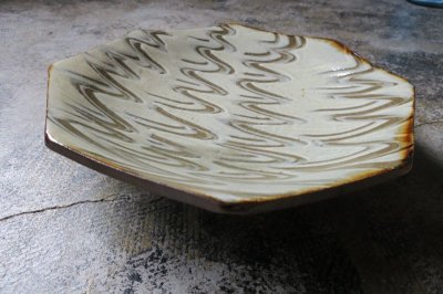 画像1: 陶藝玉城 尺切り八角皿 