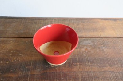画像1: 陶器工房 壹　mintama　カップ大　レッド