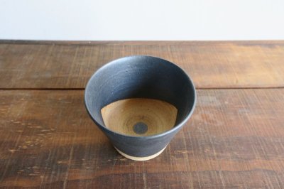 画像1: 陶器工房 壹　mintama　カップ大　ブラック