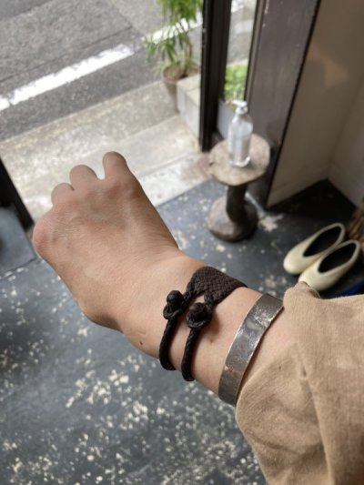 画像2: ISHI JEWELRY レザーブレスレット　ダークブラウン