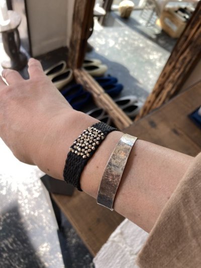 画像2: ISHI JEWELRY レザーブレスレット　ブラック