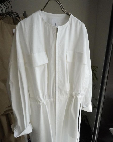 画像4: 1dozen チェストポケットロングワンピース Off White (4)