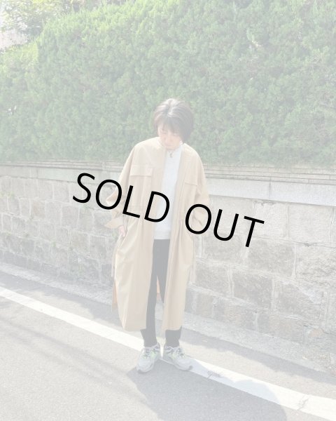 画像2: 1dozen　チェストポケットロングワンピース　Beige (2)