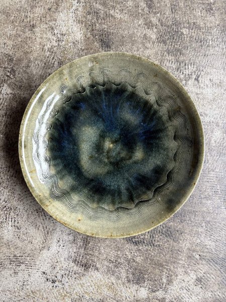 画像1: 西持田窯 8寸皿 (1)