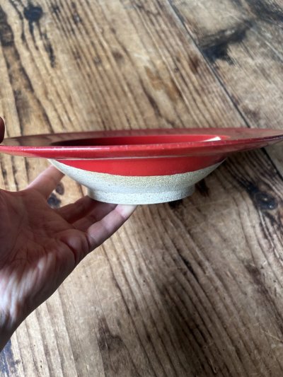 画像3: 陶器工房 壹　8寸深皿（レッド）