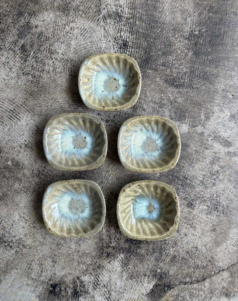 画像2: 西持田窯 しのぎ小皿 (2)