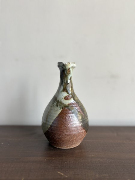 画像2: 西持田窯 手付き瓶(4.8寸) (2)