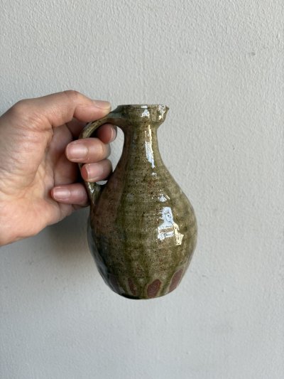 画像1: 西持田窯 手付き瓶(4.8寸)