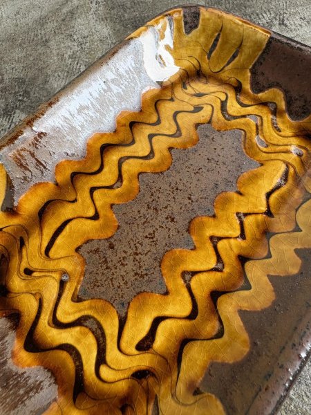 画像4: 井上尚之 スリップ角皿(大) (4)