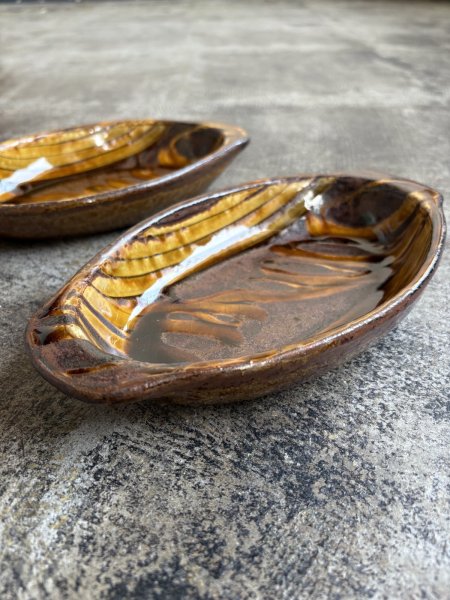 画像2: 井上尚之 スリップ耳付楕円鉢 (2)