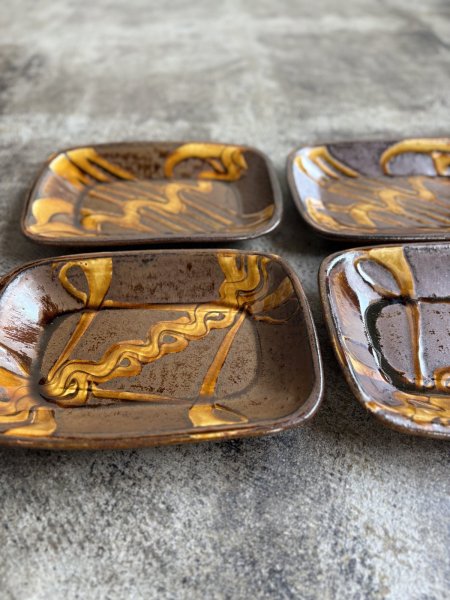 画像2: 井上尚之 スリップ角皿(中) (2)