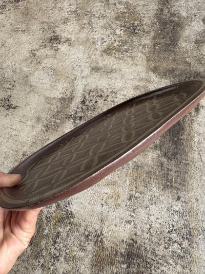 画像1: 登川均 たたら皿26×21 隅丸型