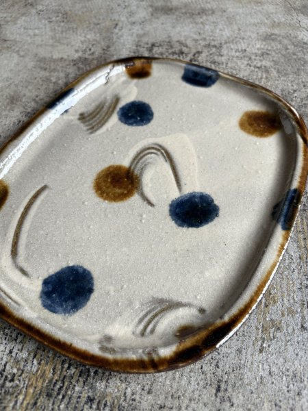 画像3: 登川均 たたら皿26×21 隅丸型 (3)