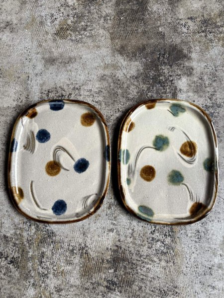 画像1: 登川均 たたら皿26×21 隅丸型 (1)