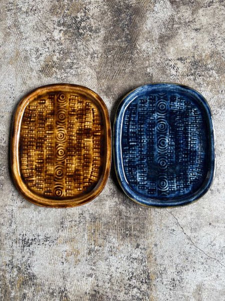 画像1: 登川均 たたら皿26×21 隅丸型 (1)