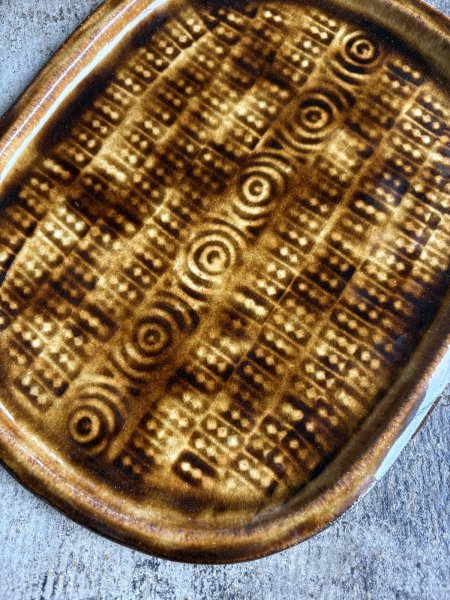 画像4: 登川均 たたら皿26×21 隅丸型 (4)