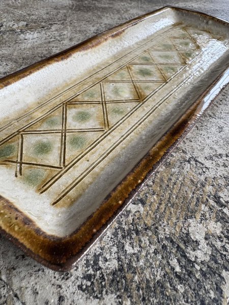 画像3: 登川均 たたら皿（線掘り×点打ち） (3)