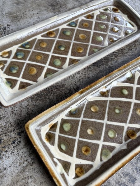 画像3: 登川均 たたら皿（イッチン×点打ち） (3)