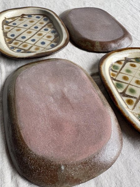 画像3: 登川均 たたら皿 隅丸 （17cm×13cm） (3)