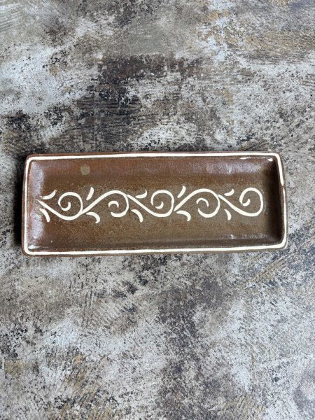 画像1: 登川均 たたら皿（象嵌） (1)