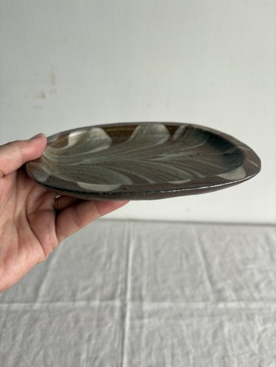 画像1: 登川均 たたら皿 隅丸（17cm×13cm）