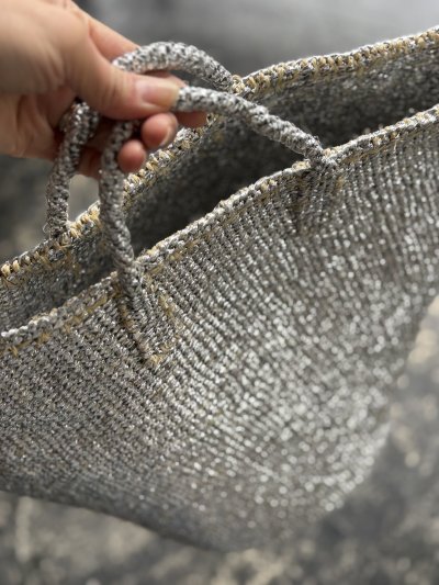 画像2: rectangle  シルバーバスケット　ビッグトート