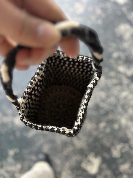 画像3: rectangle  ギンガムブラックバスケット　ミニショルダー (3)